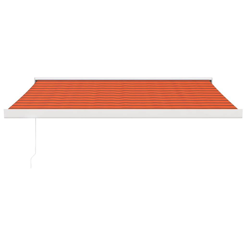 vidaXL Markise Einziehbar Orange und Braun 3,5x2,5 m Stoff & Aluminium