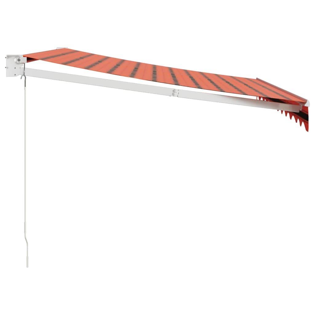 vidaXL Markise Einziehbar Orange und Braun 3x2,5 m Stoff und Aluminium