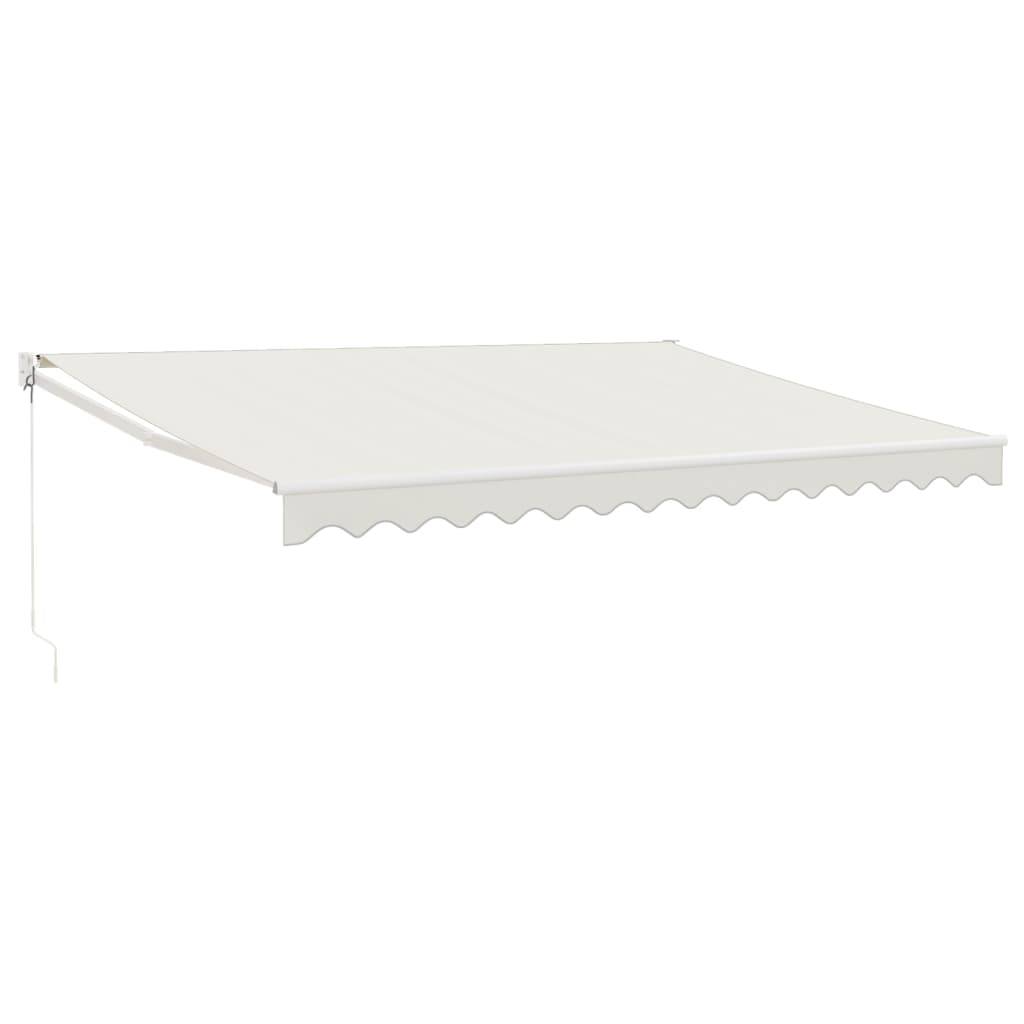 vidaXL Markise Einziehbar Creme 4,5x3 m Stoff und Aluminium