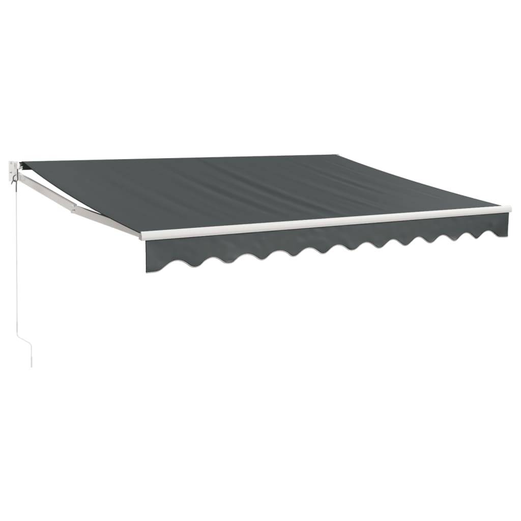 vidaXL Markise Einziehbar Anthrazit 3x2,5 m Stoff und Aluminium