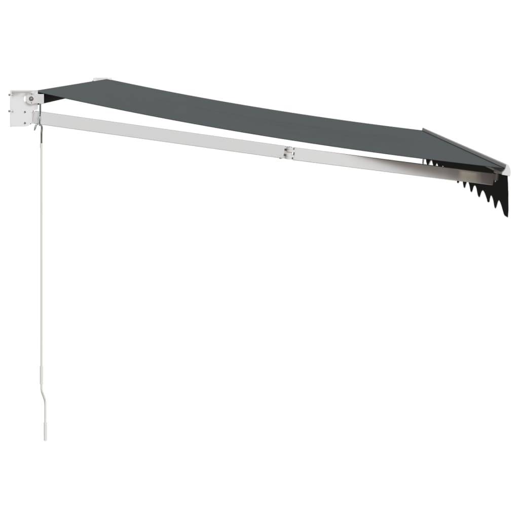vidaXL Markise Einziehbar Anthrazit 3,5x2,5 m Stoff und Aluminium