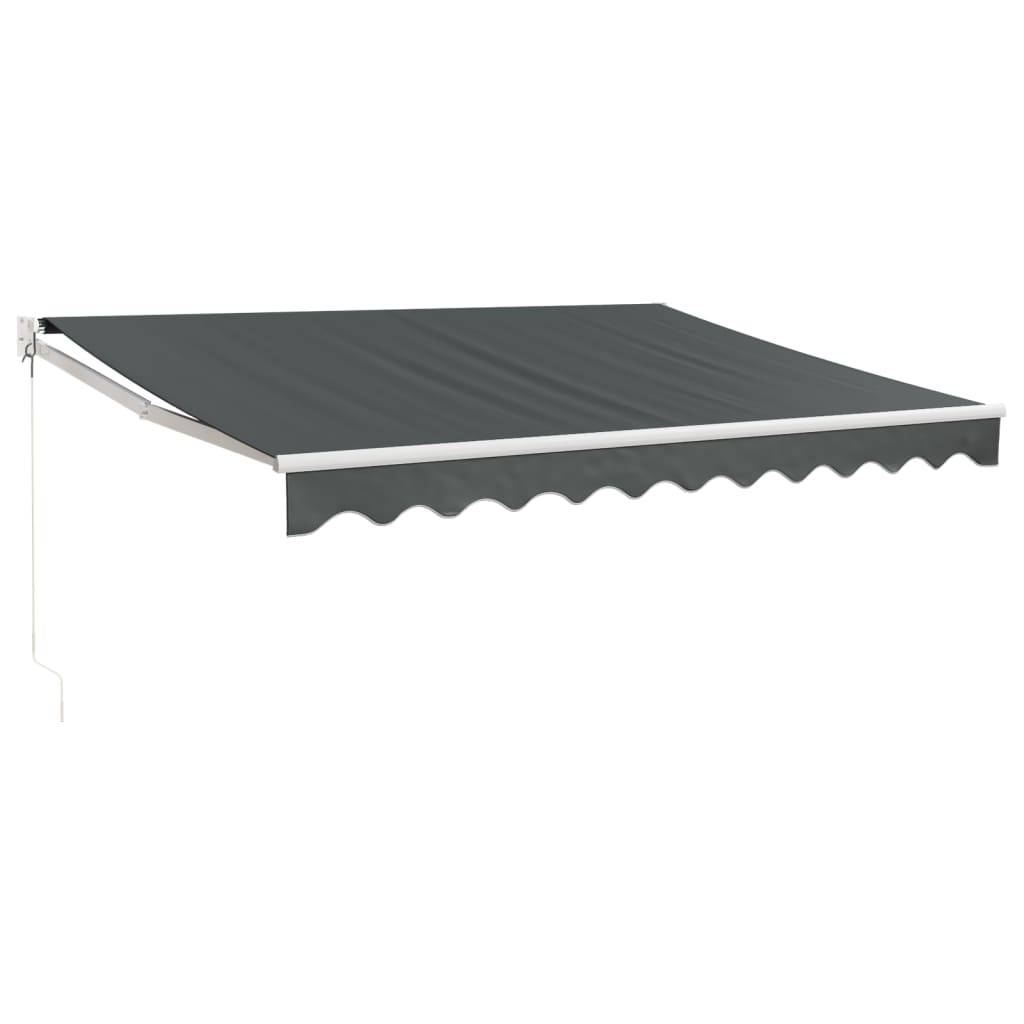 vidaXL Markise Einziehbar Anthrazit 3,5x2,5 m Stoff und Aluminium