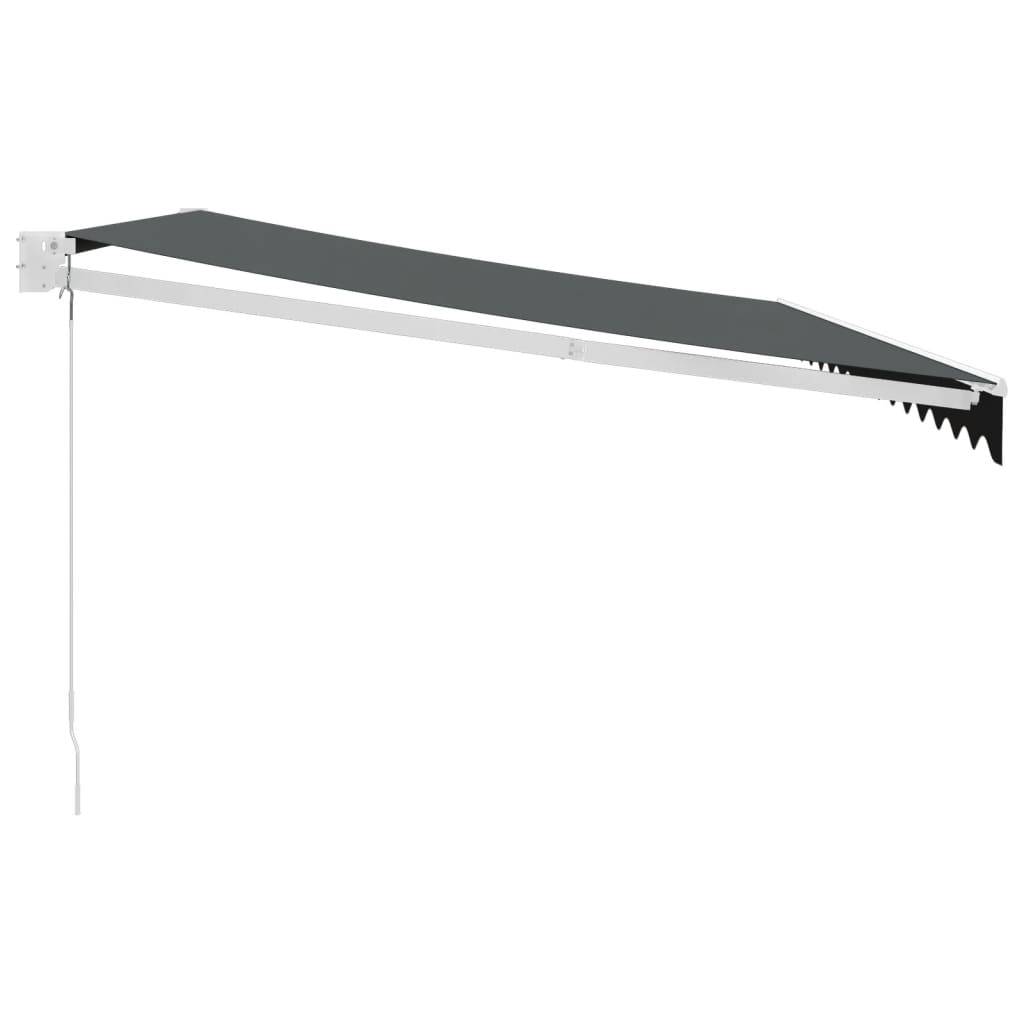 vidaXL Markise Einziehbar Anthrazit 4,5x3 m Stoff und Aluminium