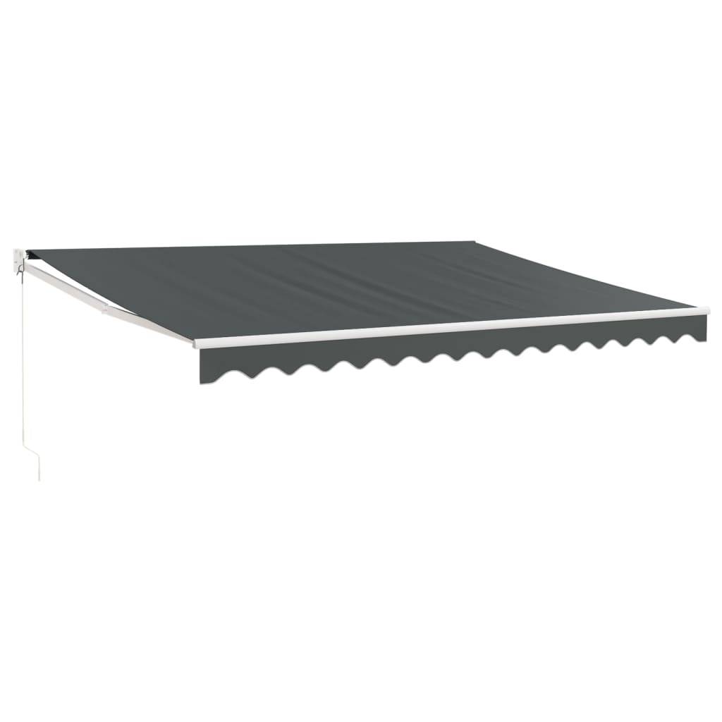 vidaXL Markise Einziehbar Anthrazit 4,5x3 m Stoff und Aluminium