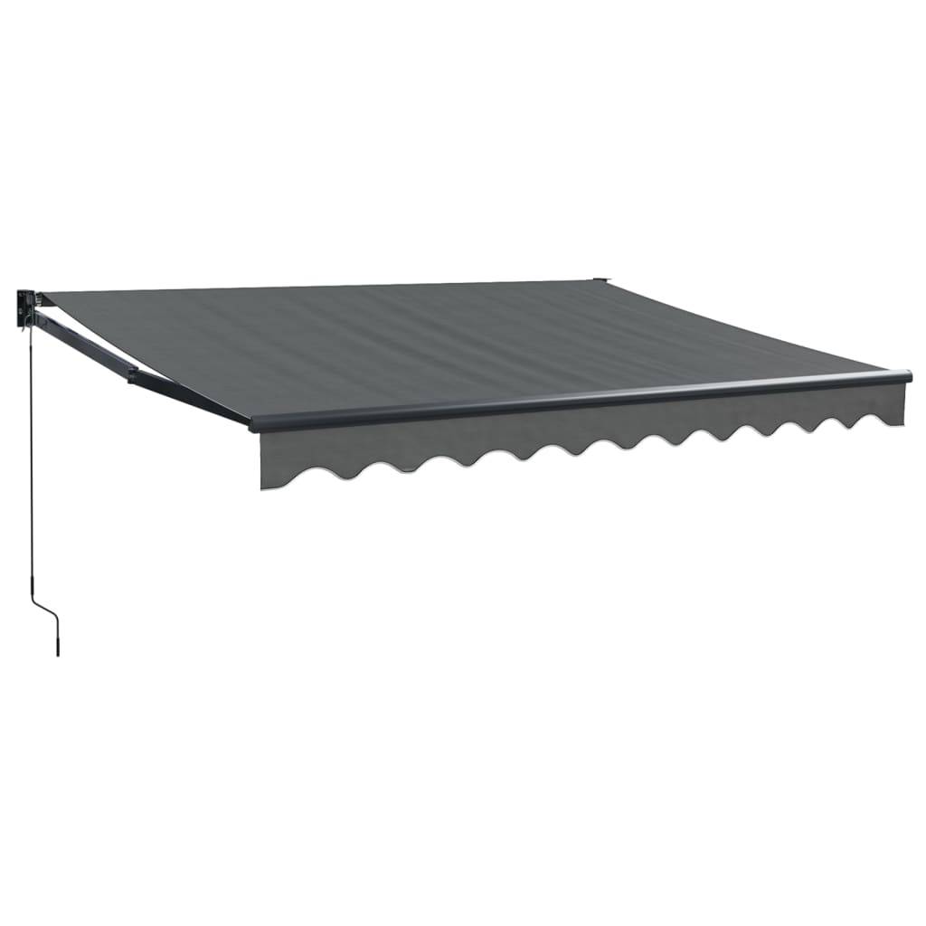 vidaXL Markise Einziehbar Anthrazit 3x2,5 m Stoff und Aluminium