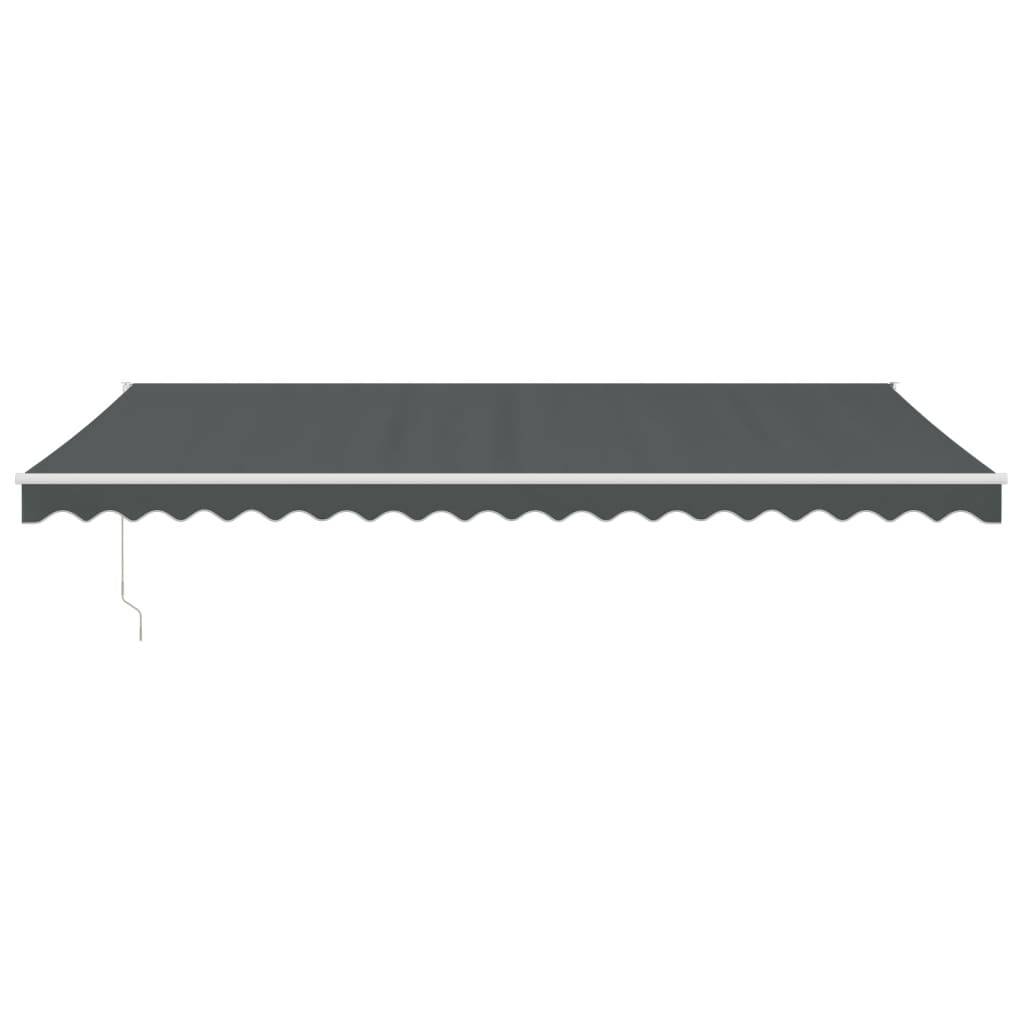 vidaXL Markise Einziehbar Anthrazit 5x3 m Stoff und Aluminium