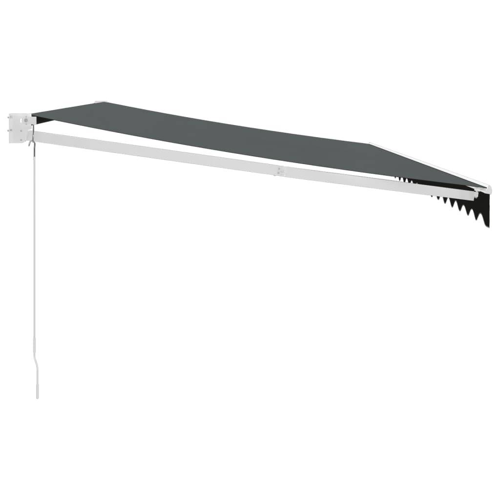 vidaXL Markise Einziehbar Anthrazit 5x3 m Stoff und Aluminium
