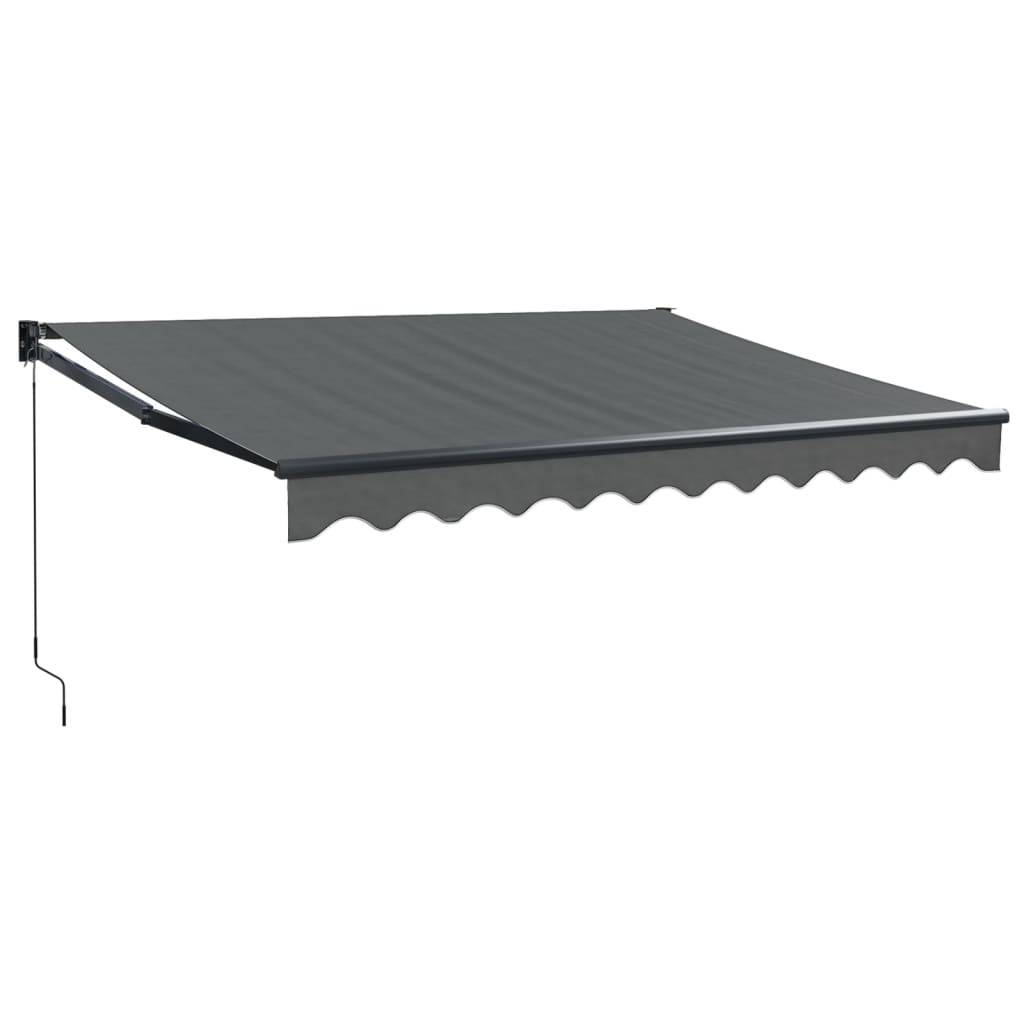 vidaXL Markise Einziehbar Anthrazit 3,5x2,5 m Stoff und Aluminium