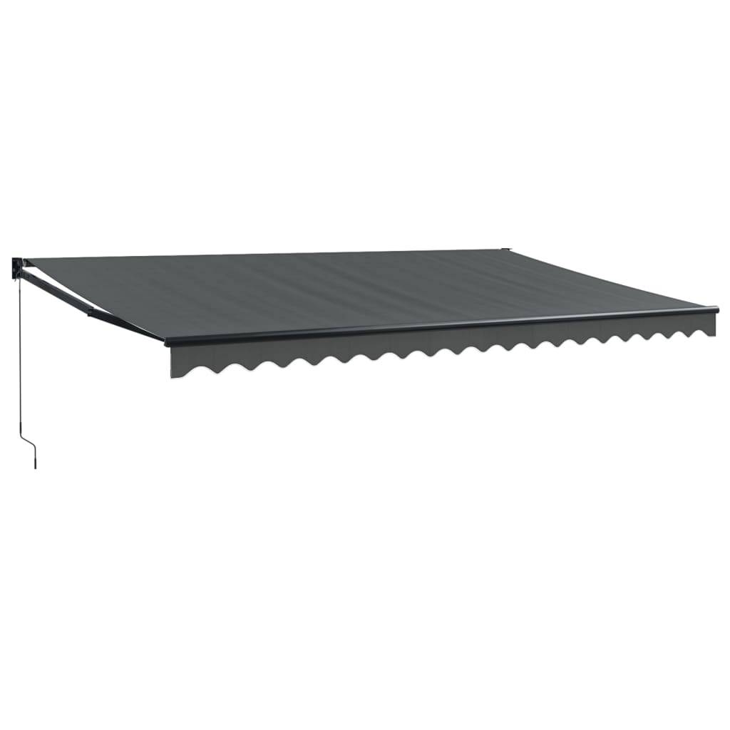vidaXL Markise Einziehbar Anthrazit 5x3 m Stoff und Aluminium