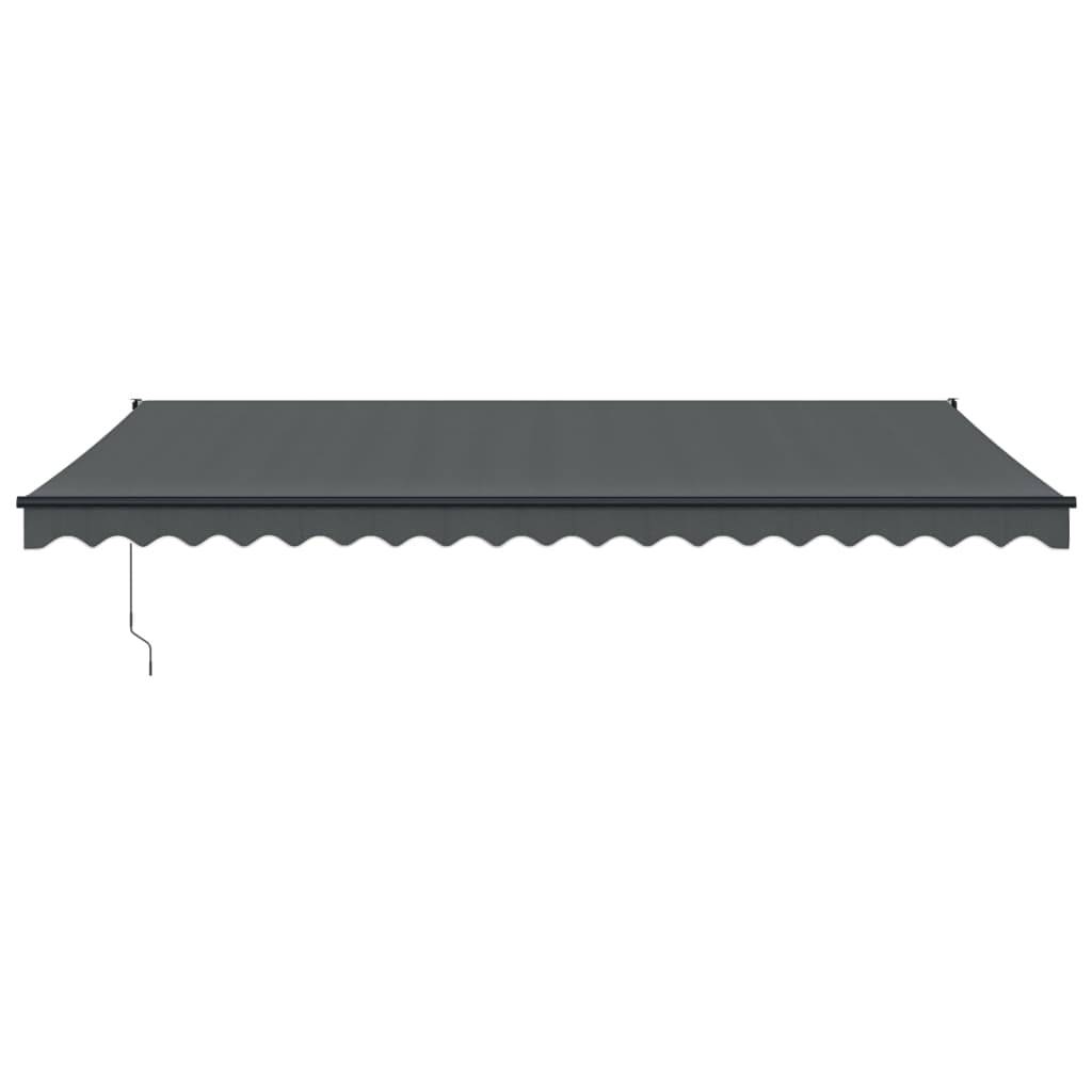 vidaXL Markise Einziehbar Anthrazit 5x3 m Stoff und Aluminium
