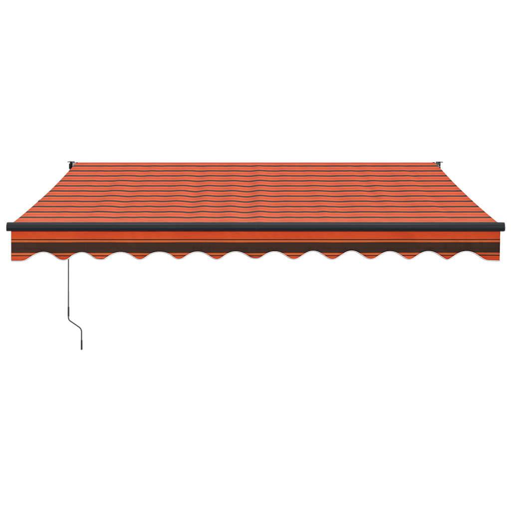 vidaXL Markise Einziehbar Orange und Braun 3x2,5 m Stoff und Aluminium