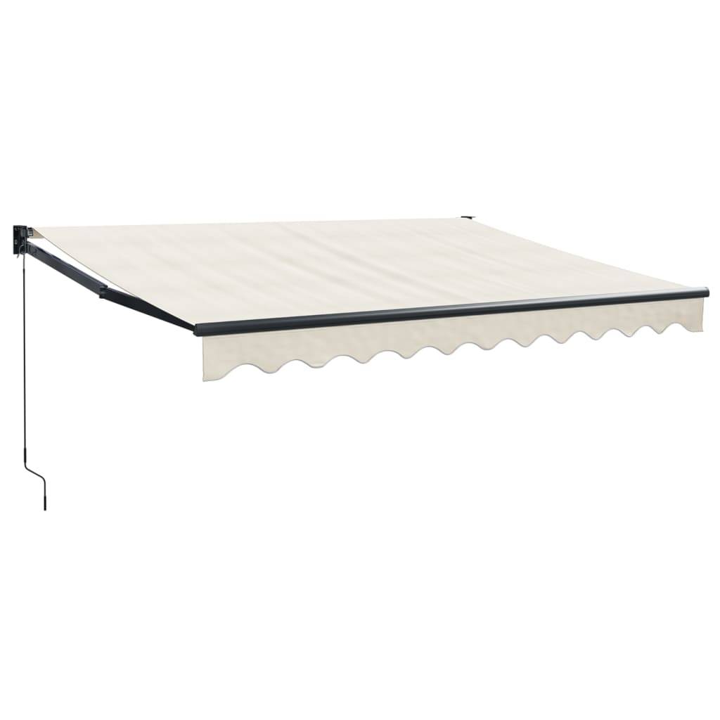 vidaXL Markise Einziehbar Creme 3x2,5 m Stoff und Aluminium