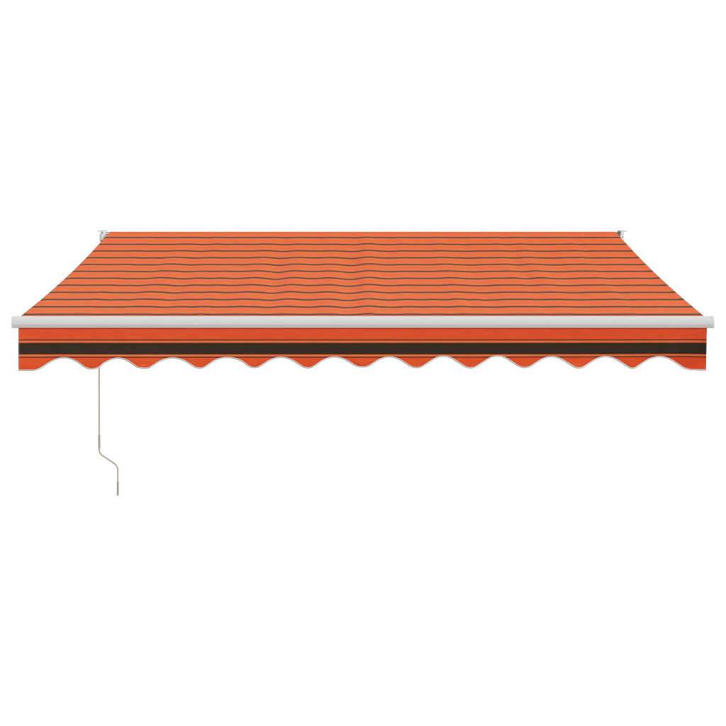 vidaXL Elektrische Markise mit Kurbel Orange und Braun 3x2,5 m