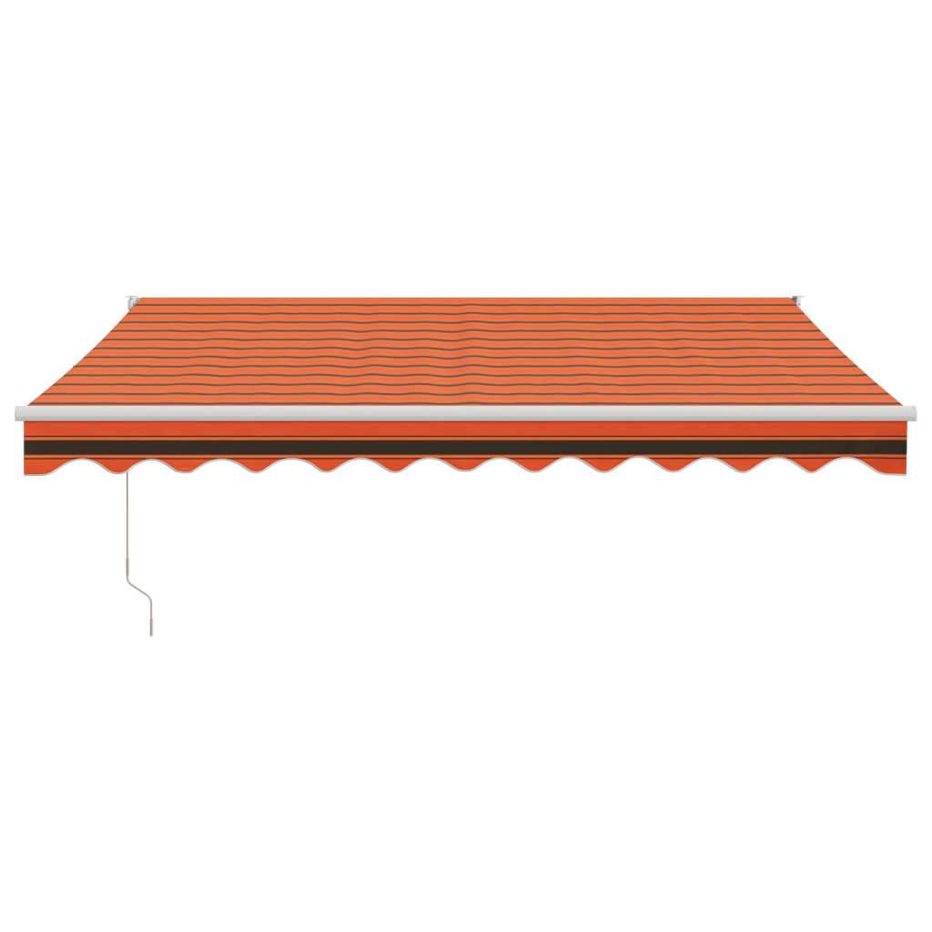 vidaXL Elektrische Markise mit Kurbel Orange und Braun 3,5x2,5 m
