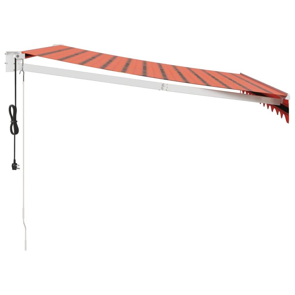 vidaXL Elektrische Markise mit Kurbel Orange und Braun 3,5x2,5 m