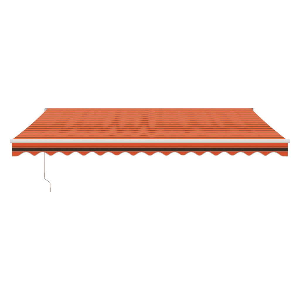 vidaXL Elektrische Markise mit Kurbel Orange und Braun 4x3 m