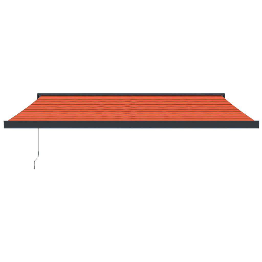 vidaXL Markise Einziehbar Orange und Braun 4,5x3 m Stoff und Aluminium