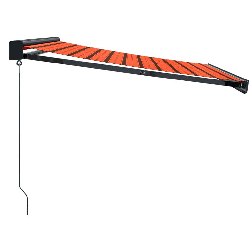 vidaXL Markise Einziehbar Orange und Braun 3,5x2,5 m Stoff & Aluminium