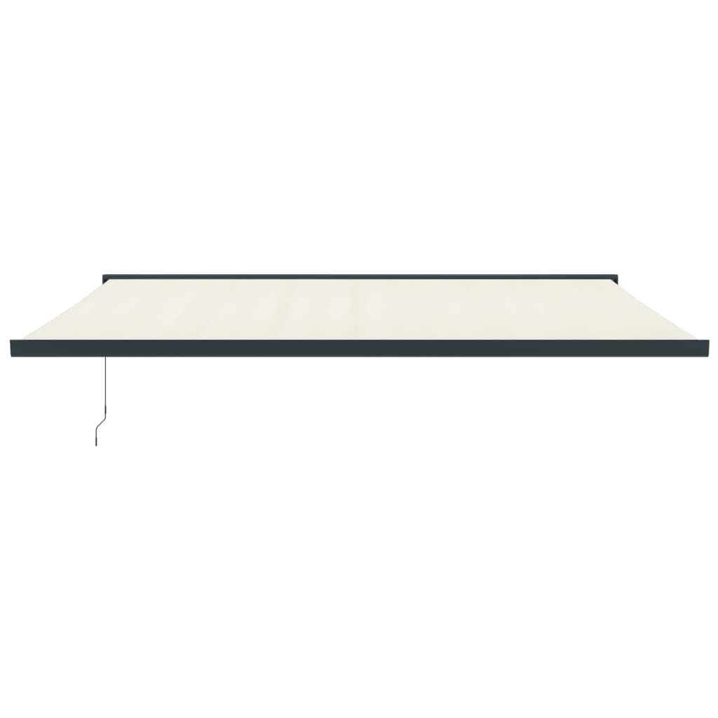 vidaXL Markise Einziehbar Creme 5x3 m Stoff und Aluminium