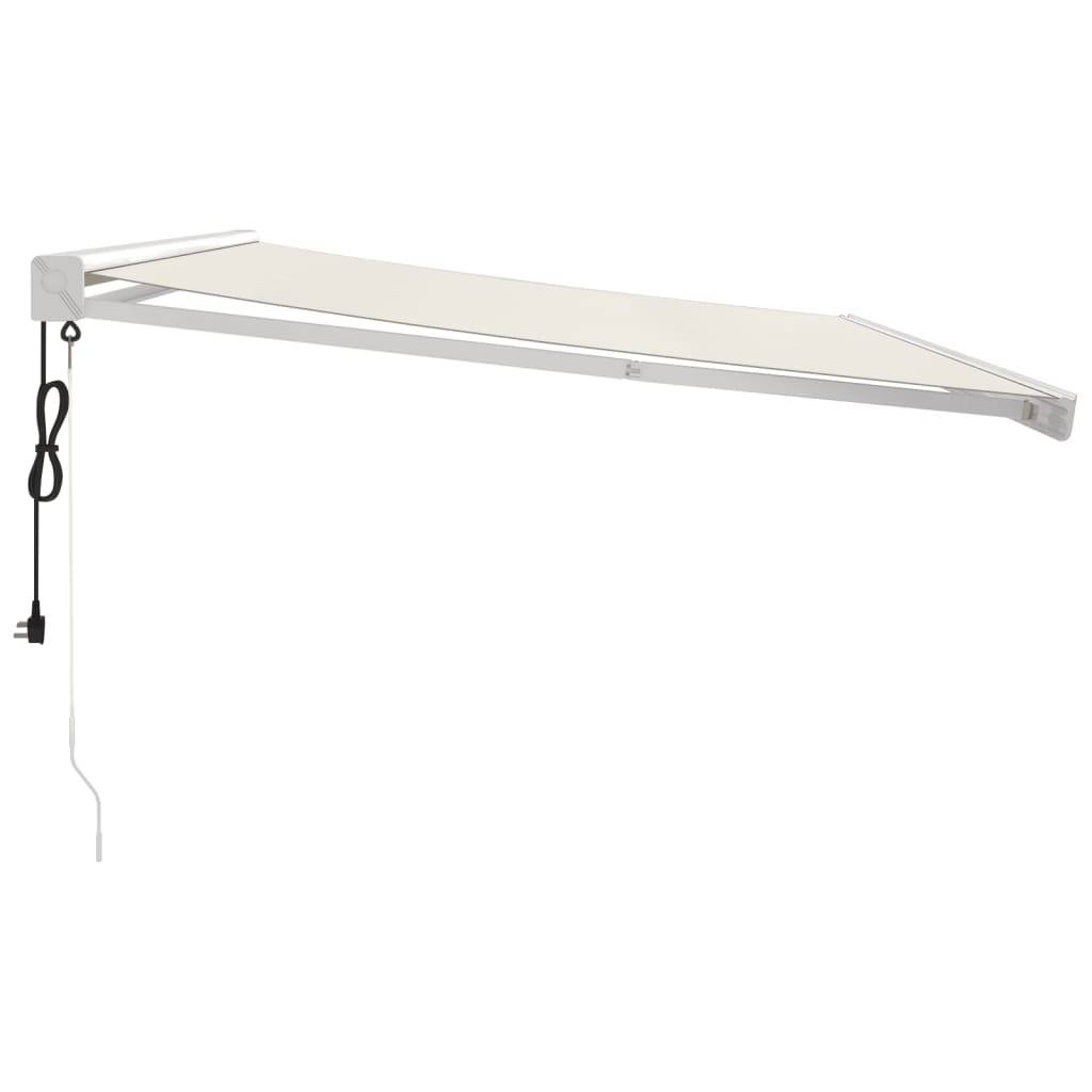 vidaXL Markise Einziehbar Creme 4x3 m Stoff und Aluminium