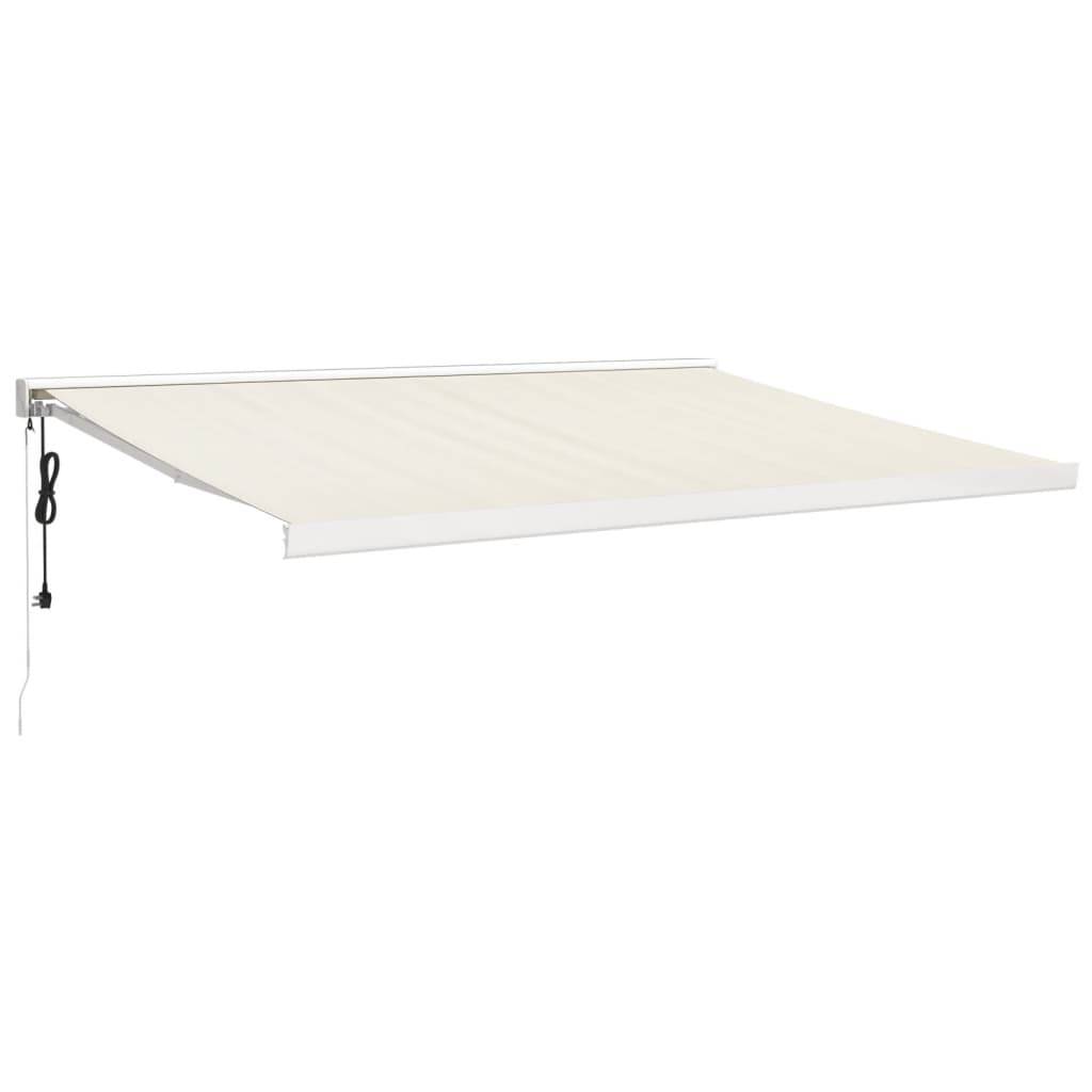 vidaXL Markise Einziehbar Creme 4x3 m Stoff und Aluminium