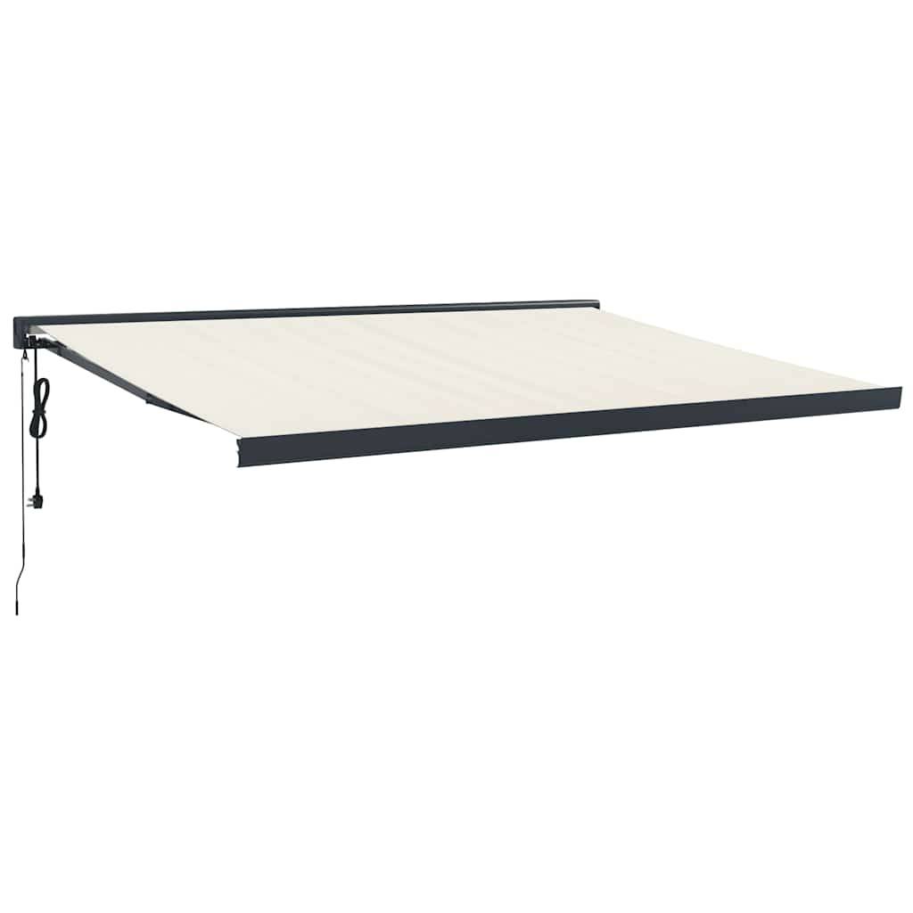 vidaXL Markise Einziehbar Creme 4,5x3 m Stoff und Aluminium