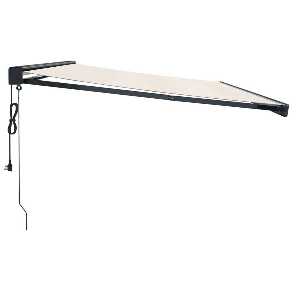 vidaXL Markise Einziehbar Creme 5x3 m Stoff und Aluminium