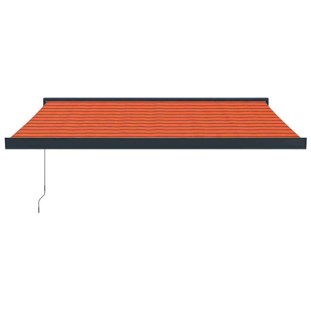vidaXL Markise Einziehbar Orange und Braun 3x2,5 m Stoff und Aluminium