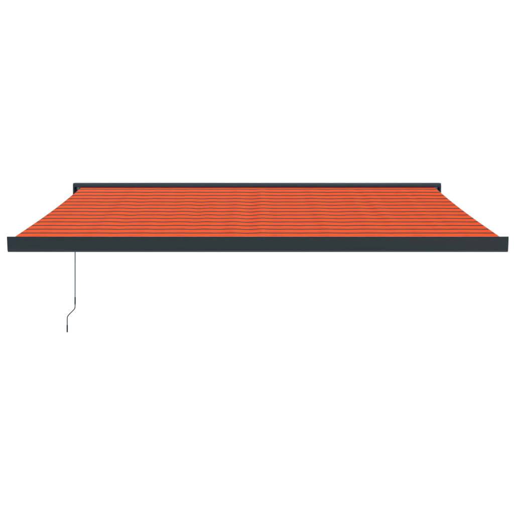 vidaXL Markise Einziehbar Orange und Braun 4x3 m Stoff & Aluminium
