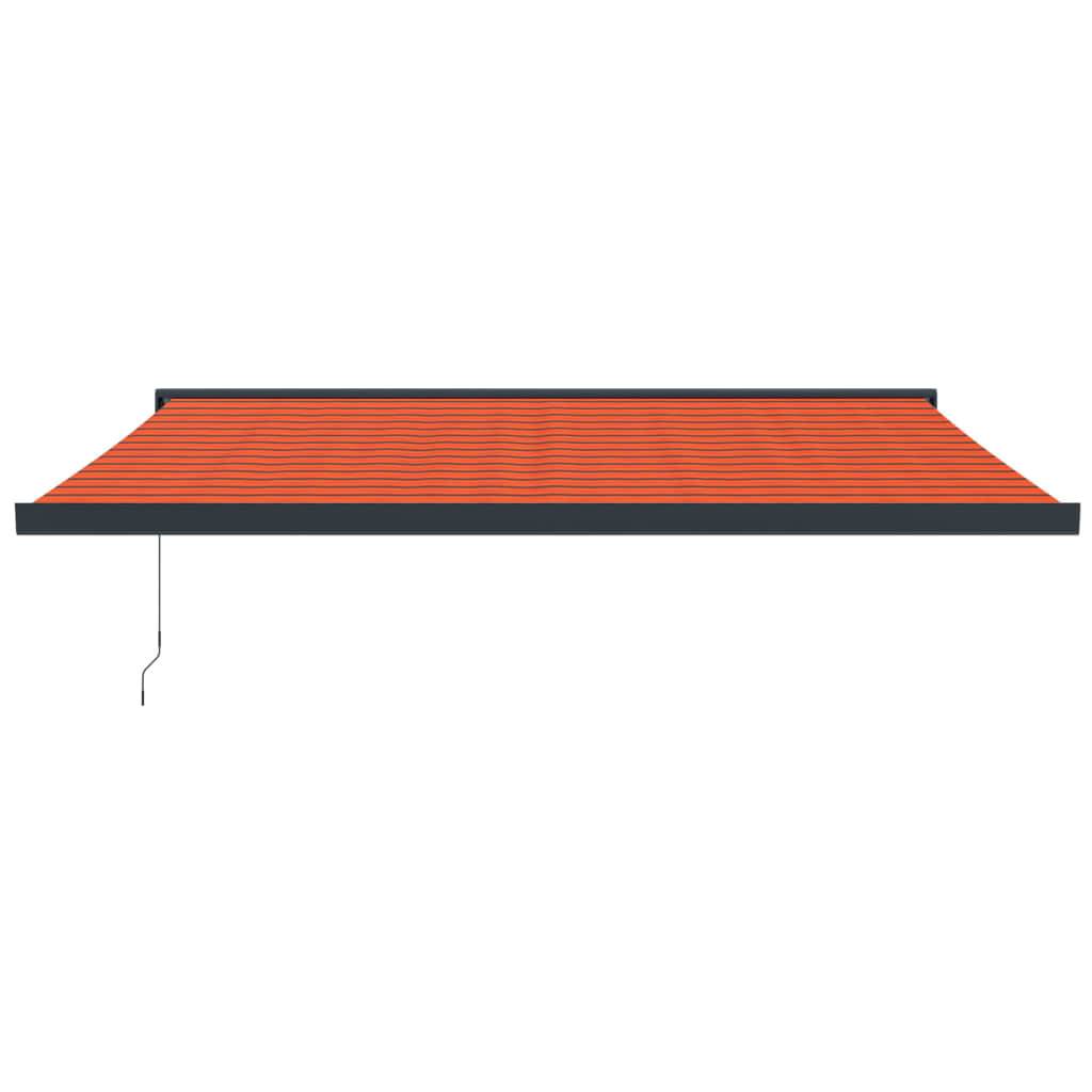 vidaXL Markise Einziehbar Orange und Braun 4,5x3 m Stoff und Aluminium