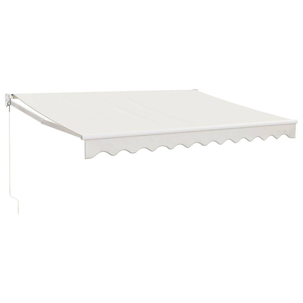 vidaXL Markise Einziehbar Creme 3,5x2,5 m Stoff und Aluminium