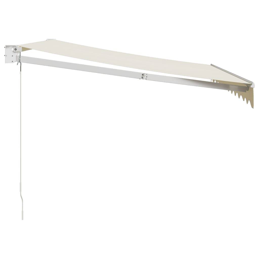 vidaXL Markise Einziehbar Creme 3,5x2,5 m Stoff und Aluminium