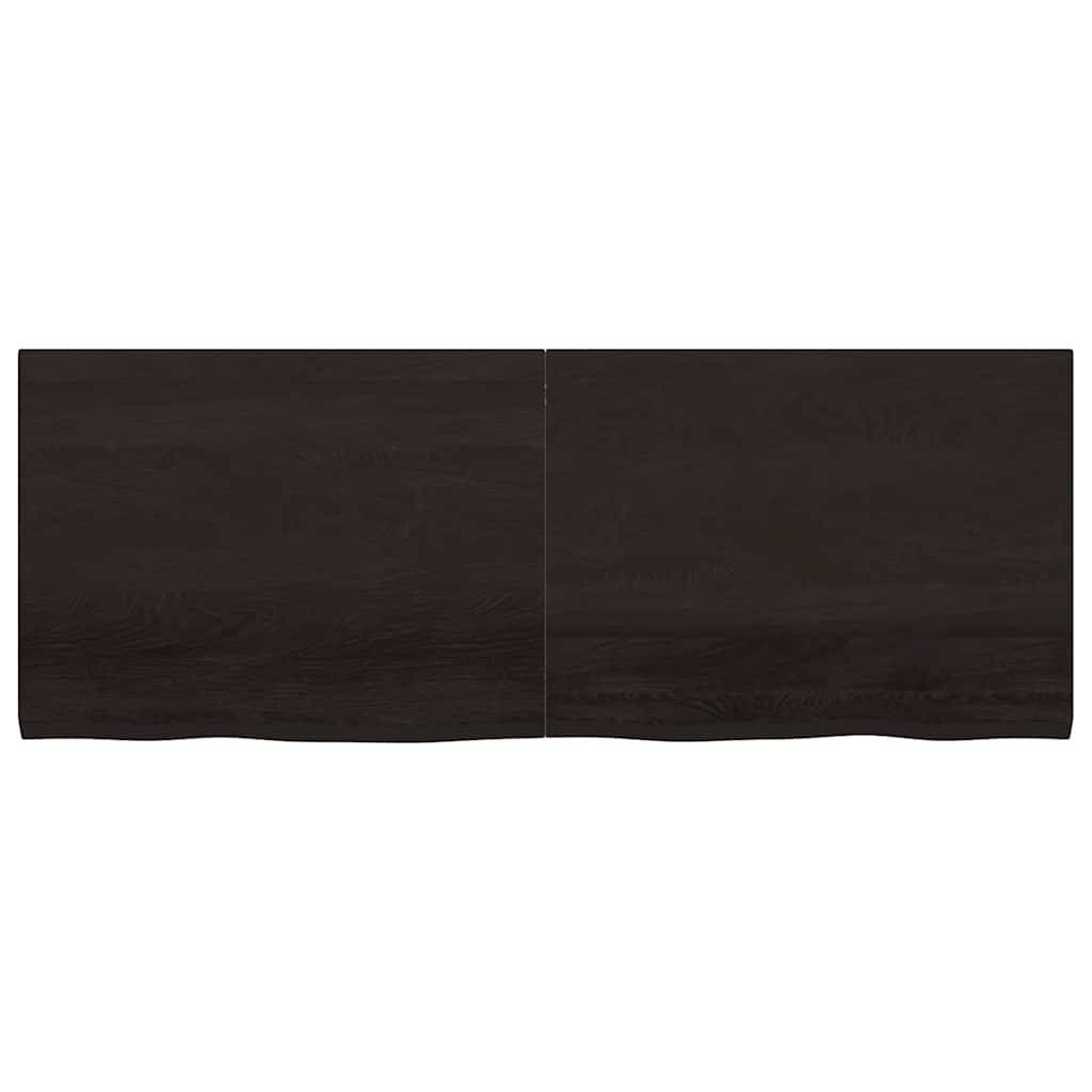 vidaXL Wandregal Dunkelbraun 160x60x(2-4)cm Massivholz Eiche Behandelt