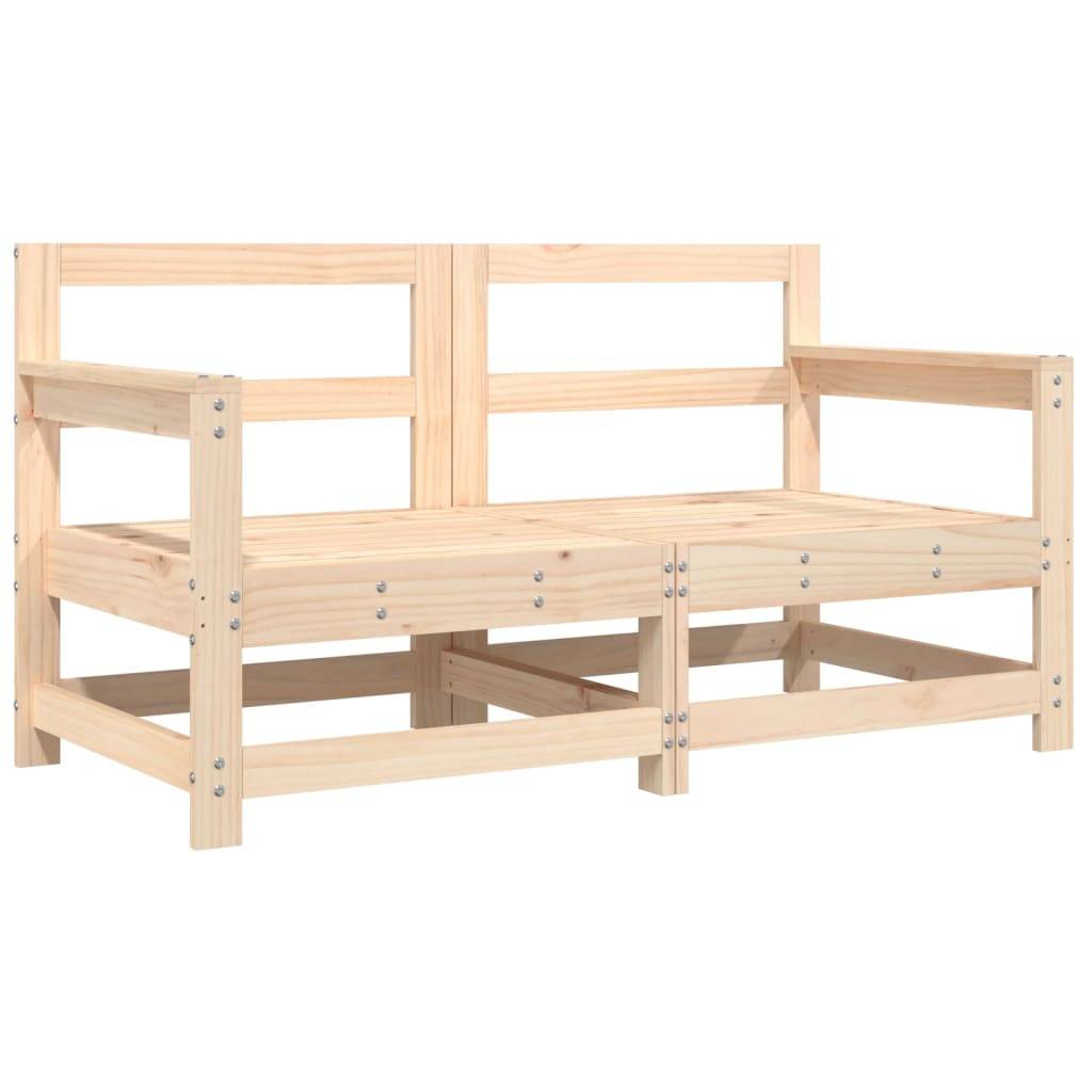 vidaXL Gartenstühle mit Kissen 2 Stk. Massivholz Kiefer
