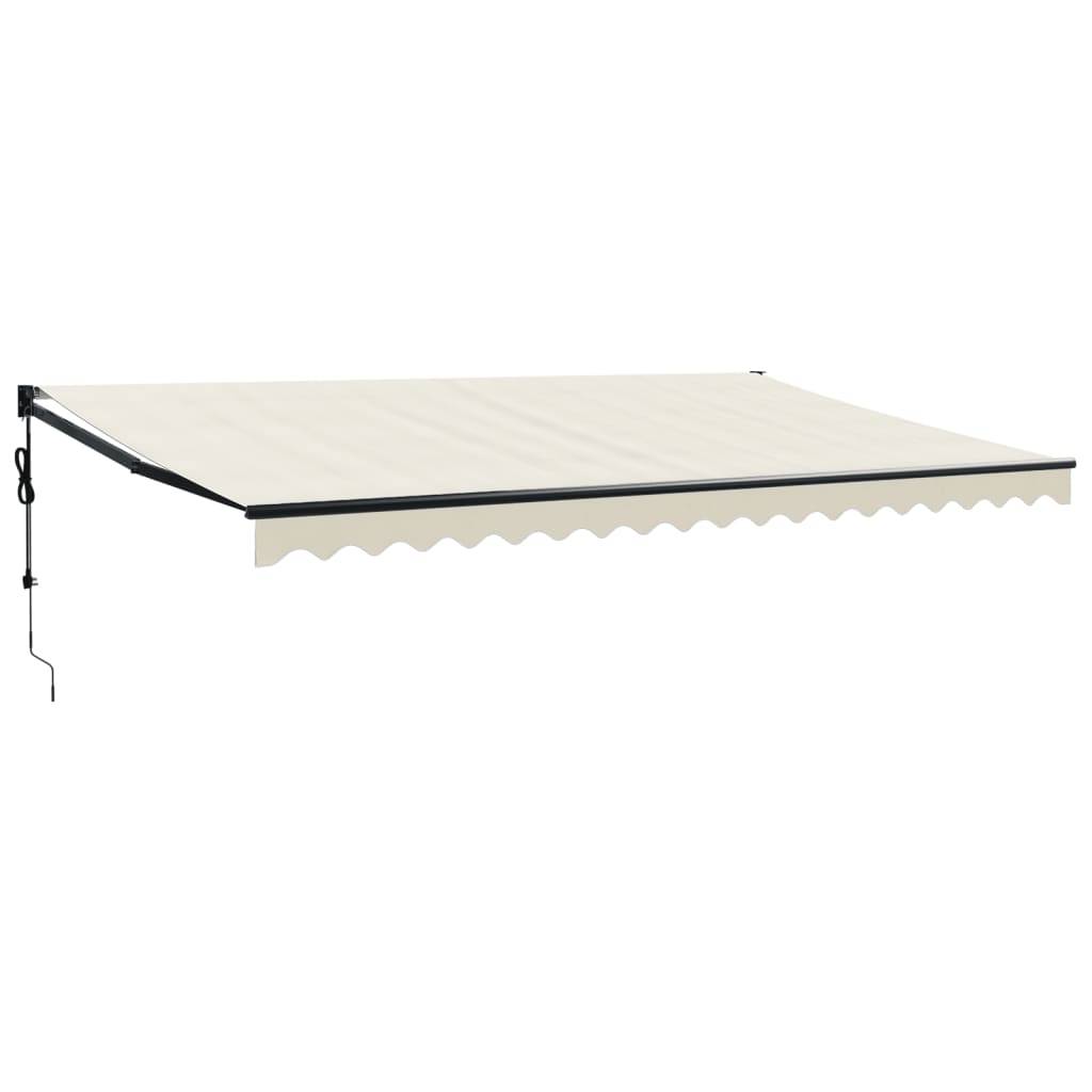 vidaXL Elektrische Markise mit Kurbel Creme 5x3 m