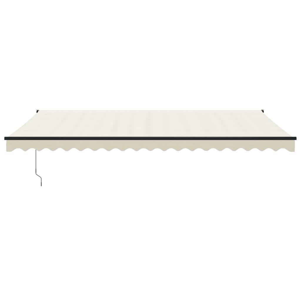 vidaXL Markise Einziehbar Creme 5x3 m Stoff und Aluminium
