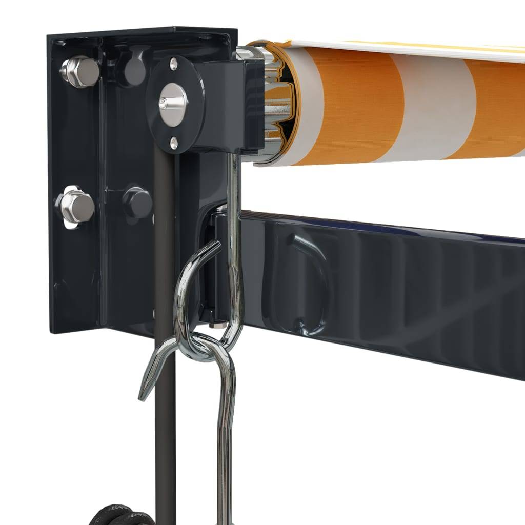 vidaXL Elektrische Markise mit Kurbel Gelb und Weiß 5x3 m