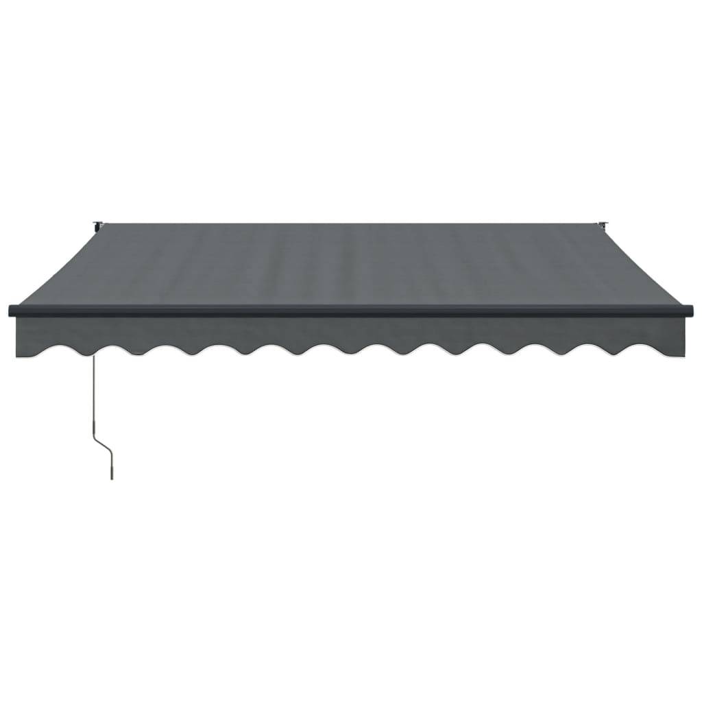 vidaXL Markise Einziehbar Anthrazit 3,5x2,5 m Stoff und Aluminium