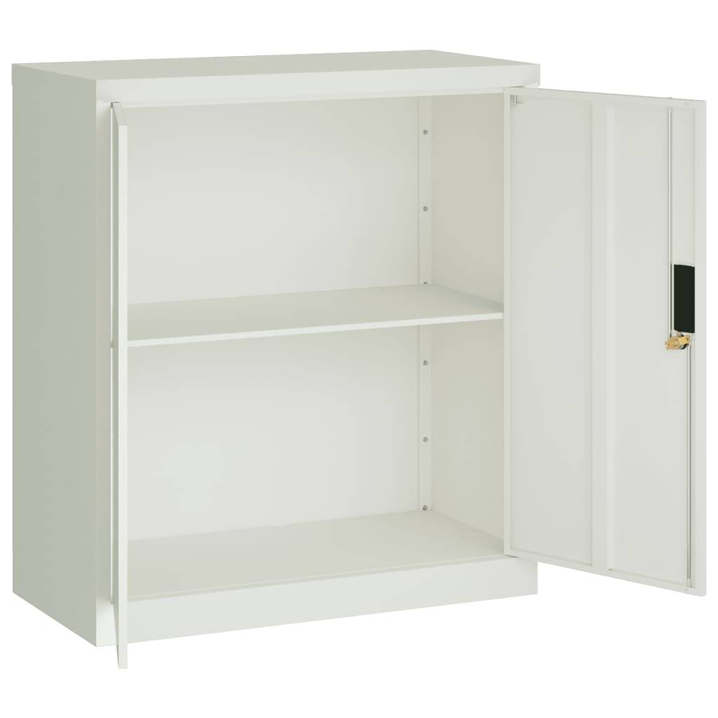 vidaXL Aktenschrank Hellgrau 79x40x90 cm Stahl