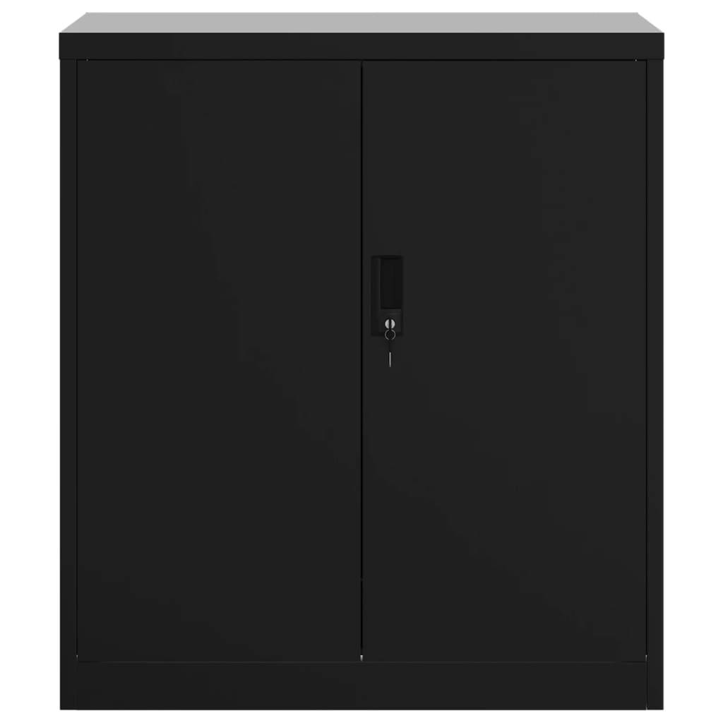 vidaXL Aktenschrank Schwarz 79x40x90 cm Stahl