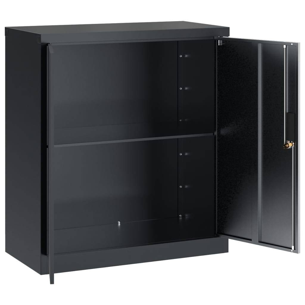 vidaXL Aktenschrank Anthrazit 79x40x90 cm Stahl