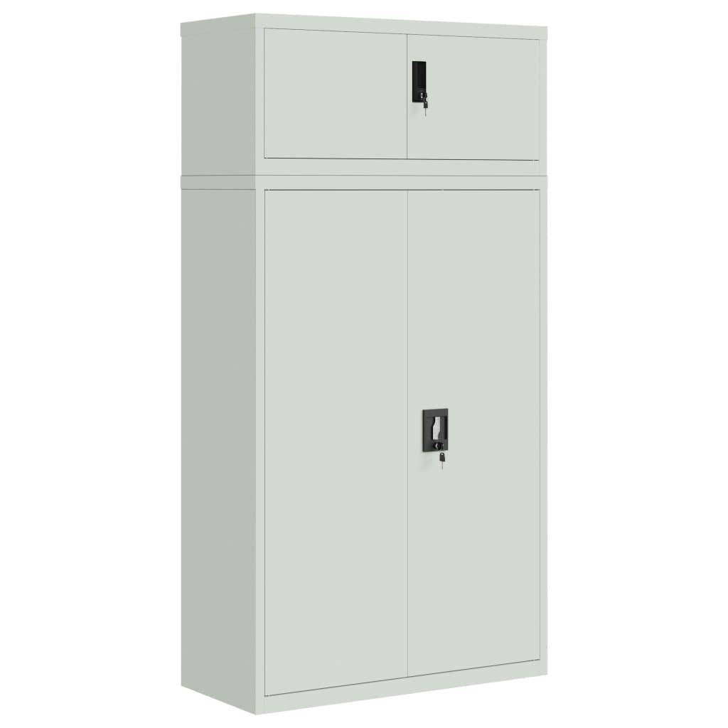 vidaXL Aktenschrank Hellgrau 90x40x180 cm Stahl