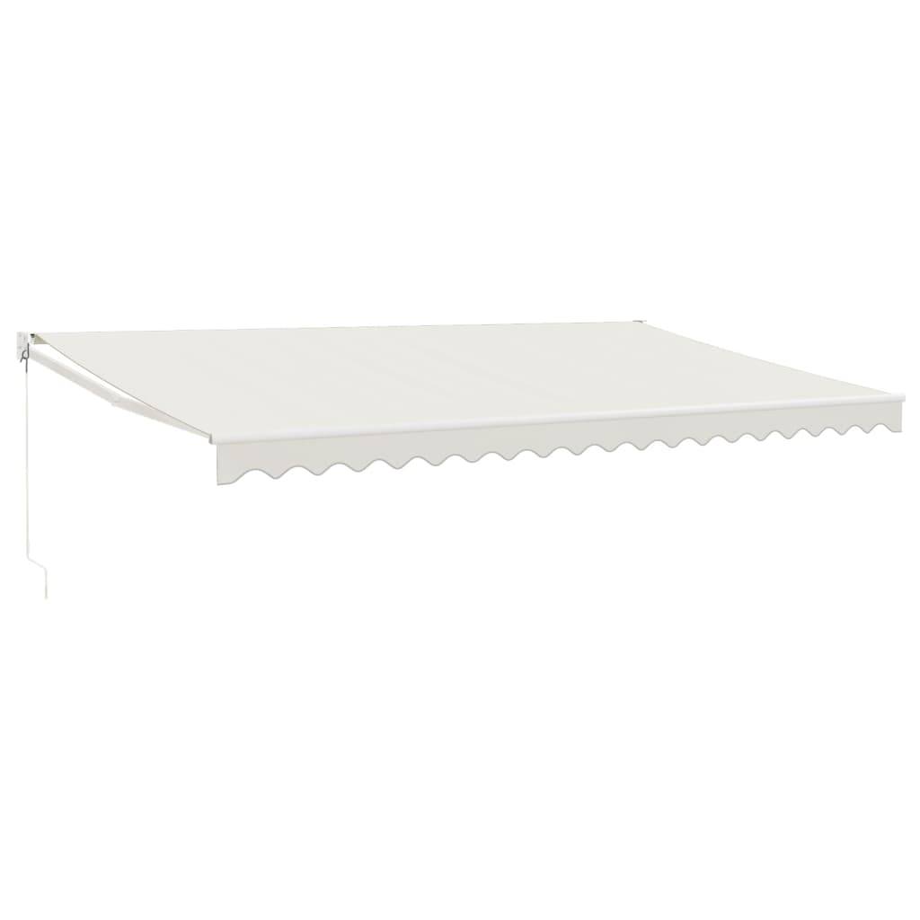 vidaXL Markise Einziehbar Creme 5x3 m Stoff und Aluminium