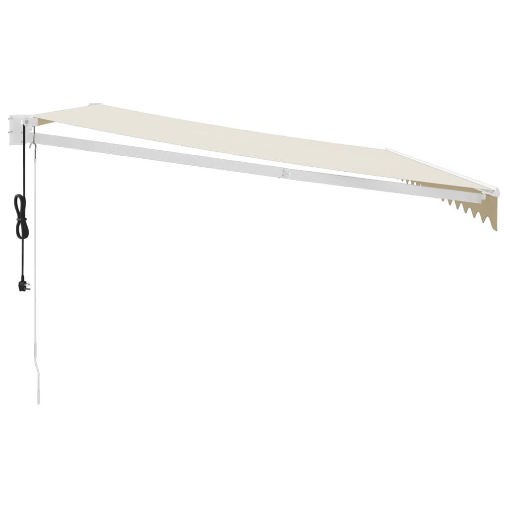 vidaXL Elektrische Markise mit Kurbel Creme 4,5x3 m
