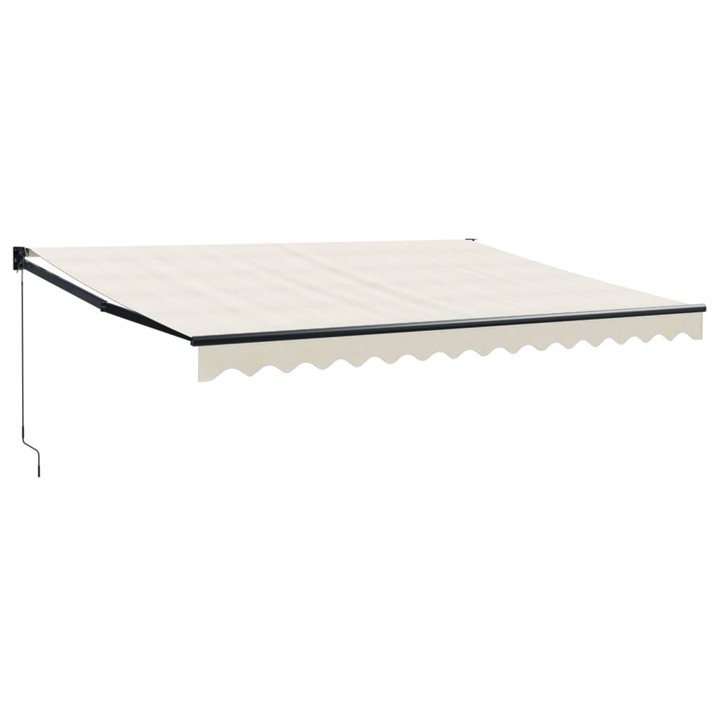 vidaXL Markise Einziehbar Creme 4,5x3 m Stoff und Aluminium