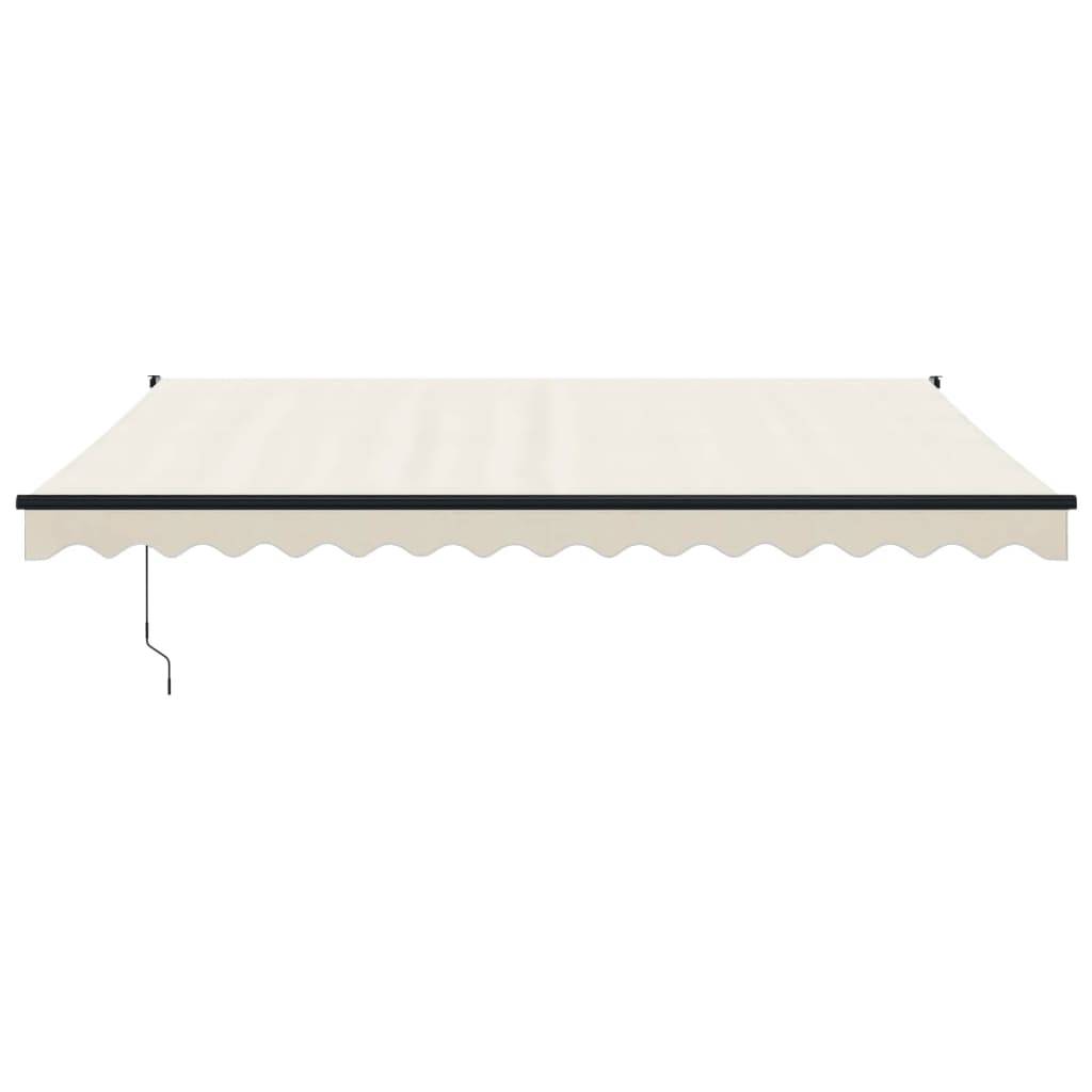 vidaXL Markise Einziehbar Creme 4,5x3 m Stoff und Aluminium