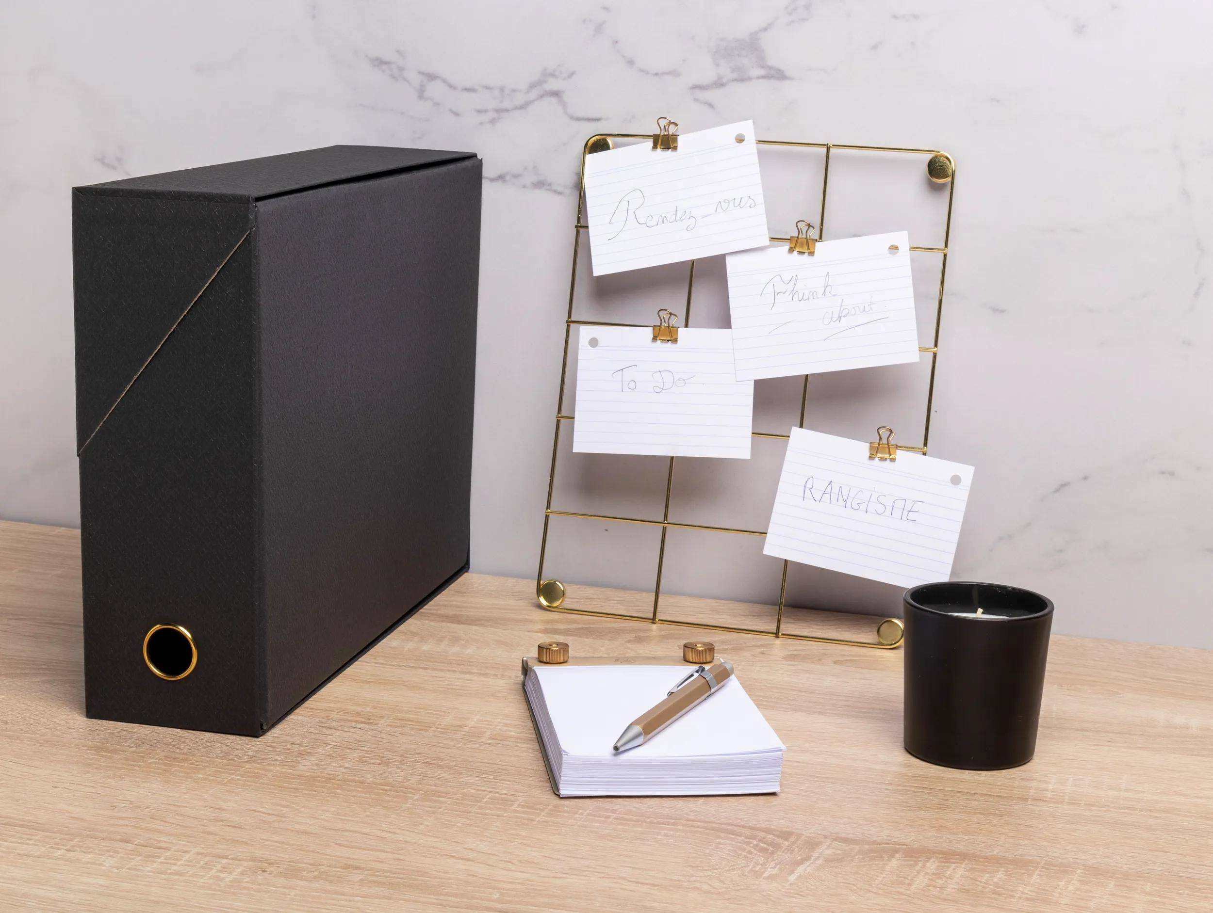 Exacompta 5x Transferbox Rücken 90mm 255x9x34 cm A4 Office by me Schwarz 89601E