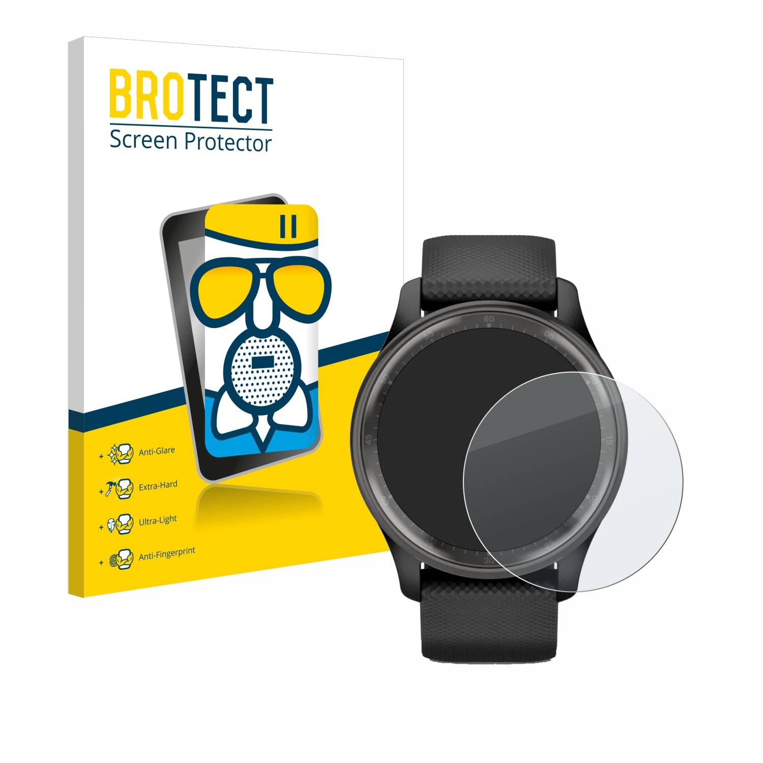 BROTECT AirGlass Matt Glas Panzer Folie für Garmin Vivomove Trend
