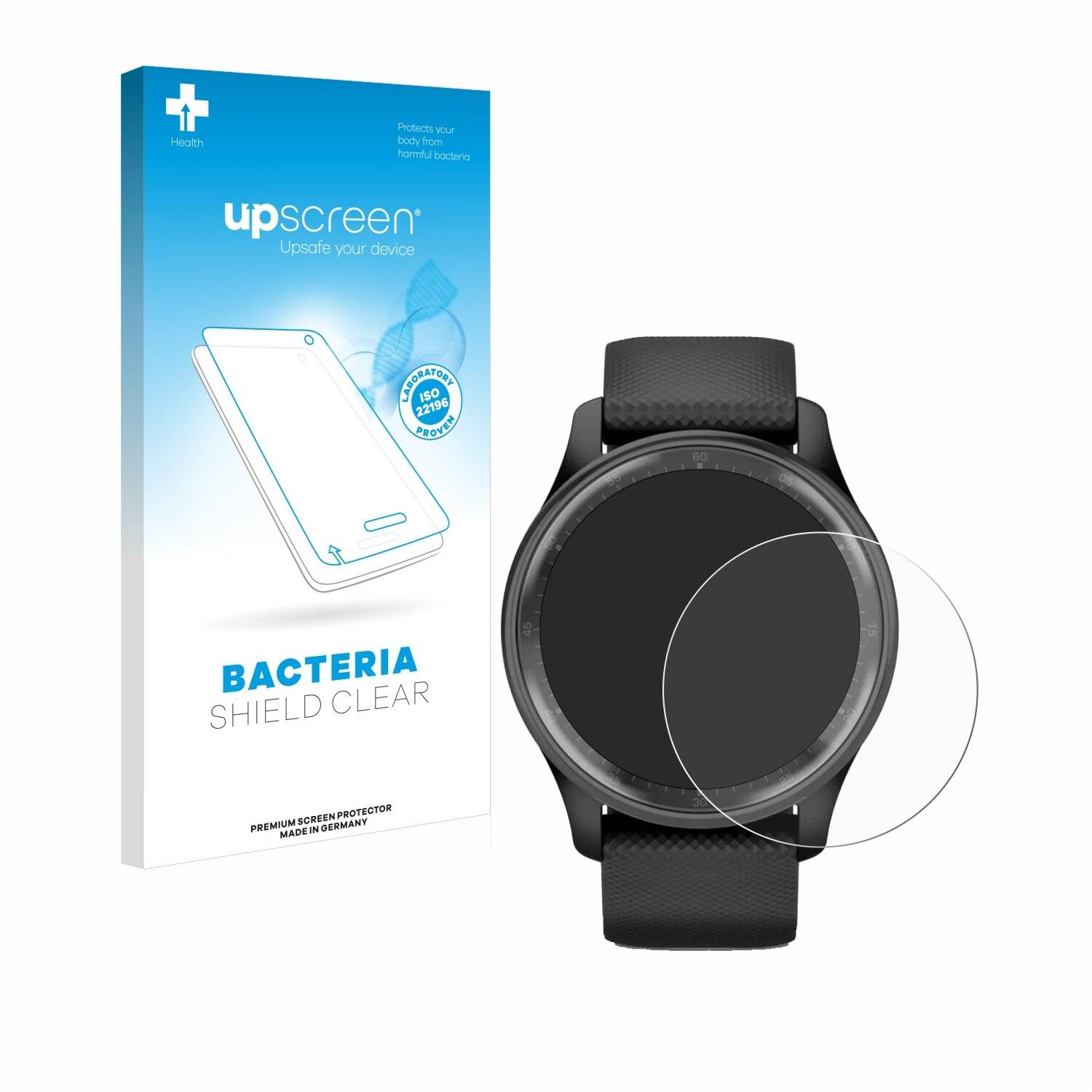 upscreen Bacteria Shield Schutzfolie für Garmin Vivomove Trend -