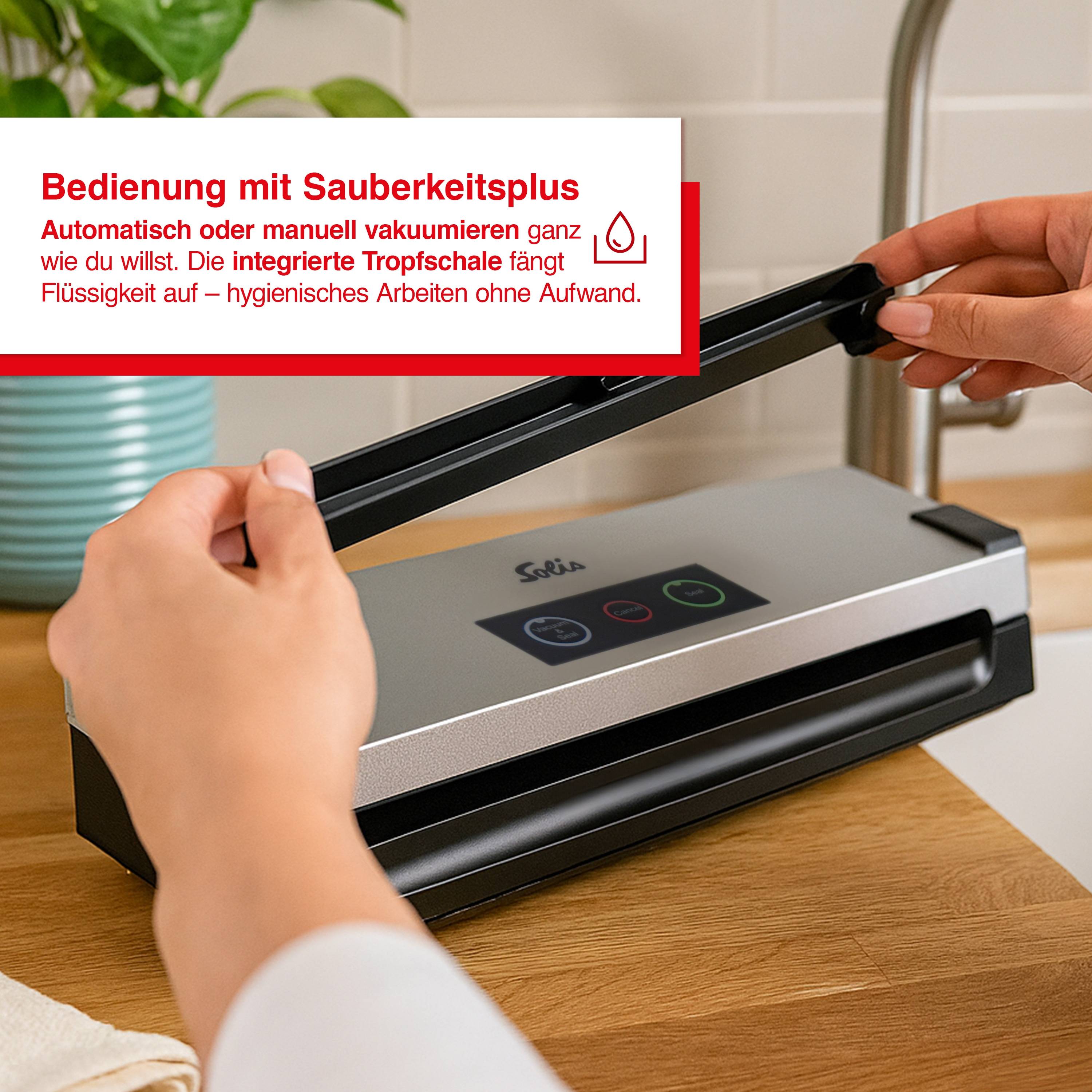 Solis Vakuumiergerät 30cm Beutel 2,5mm Schweißnaht, Dauerbetrieb, Versiegelung